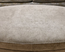 Circle Furniture Gray Chenille Oval Ottoman