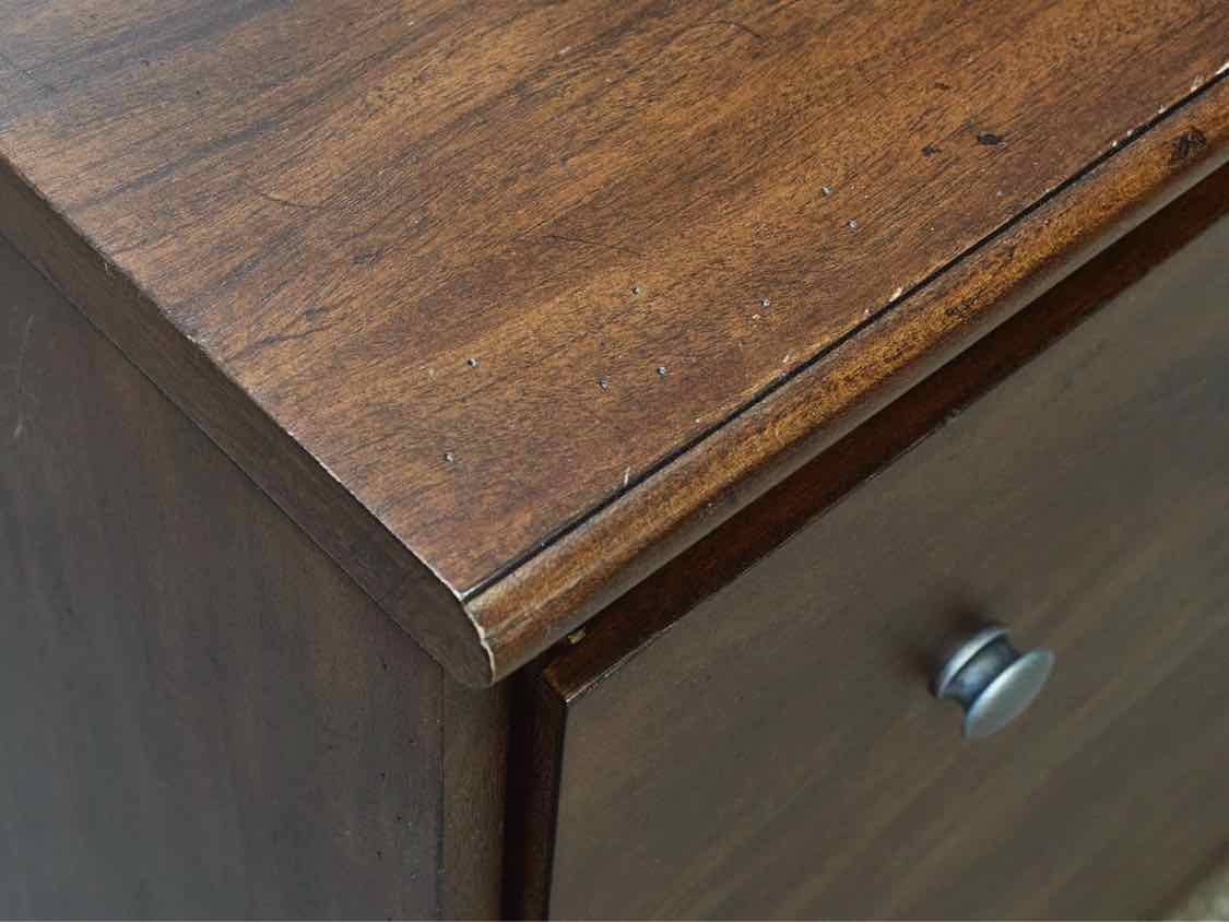 File Cabinet with Walnut Finish Stain with 2 Lateral File Drawers