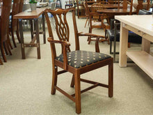Set of 8 Chippendale Mahogany Dining Chairs with Uphostered Seats