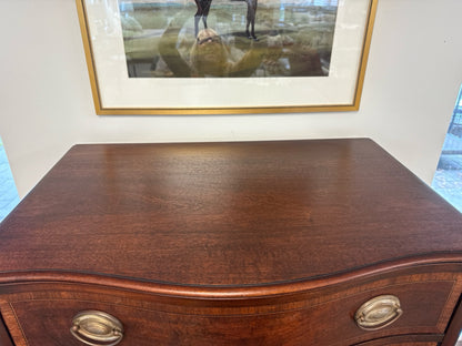 Mahogany Serpentine 7 Drawer Chest on Chest