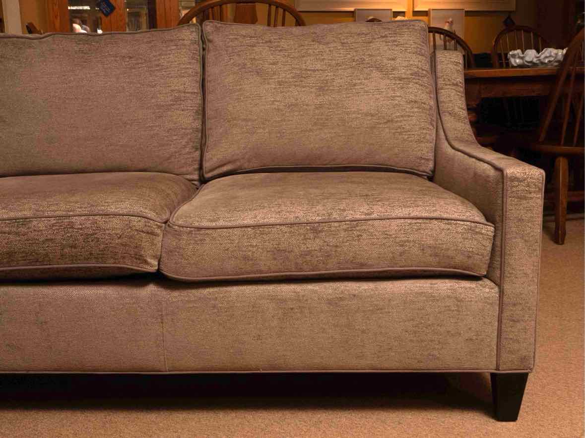 Highland House  Slope Arm Grey Fleck Upholstered Loveseat