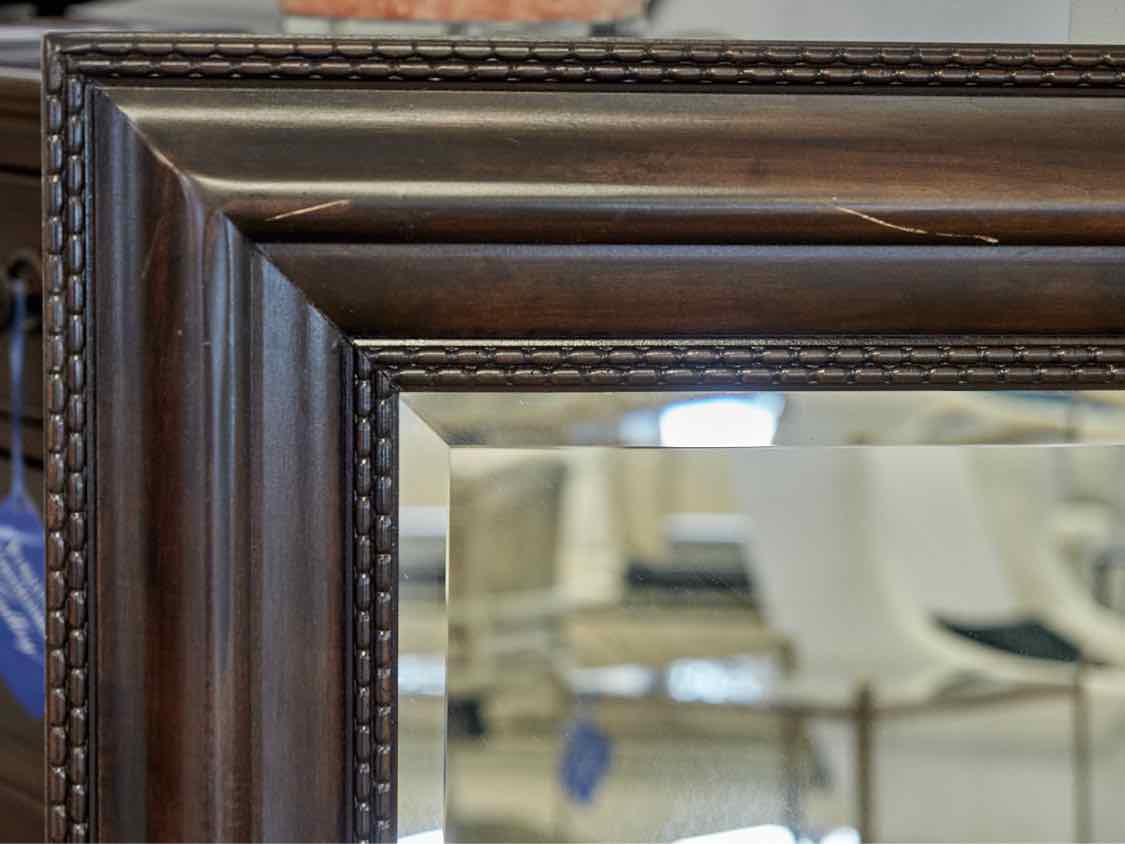 Mahogany Framed Horizontal Mirror