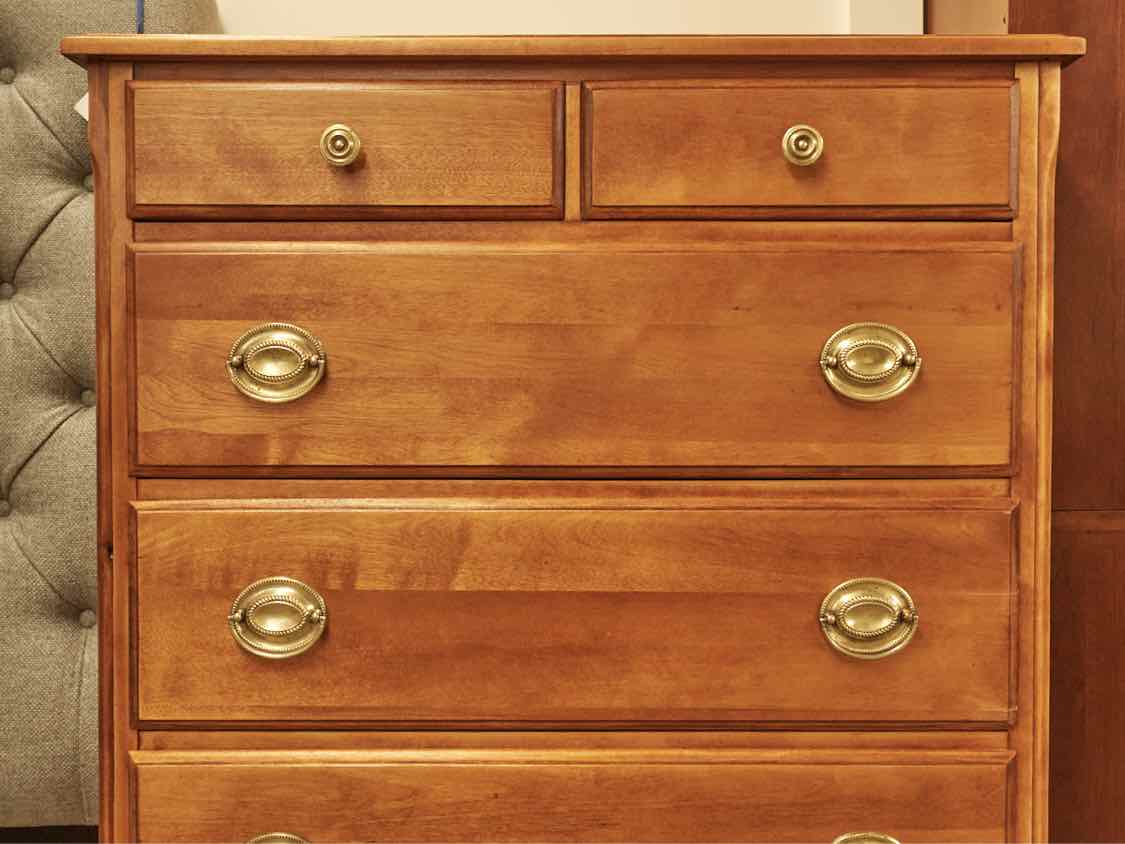 Solid Birch Six Drawer Chest in Honey Finish