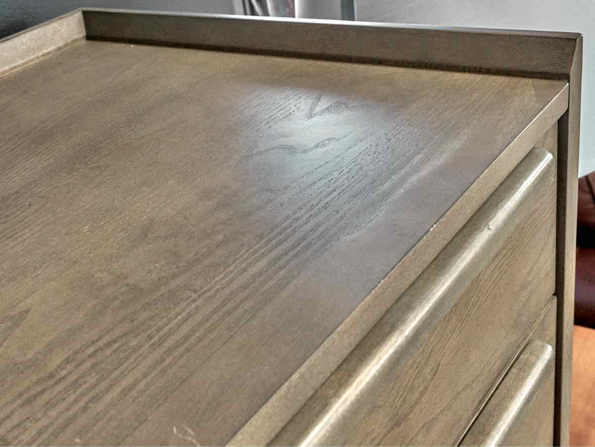 Crate & Barrel Tate 32" 5-Drawer Tall Dresser in Light Stone Finish