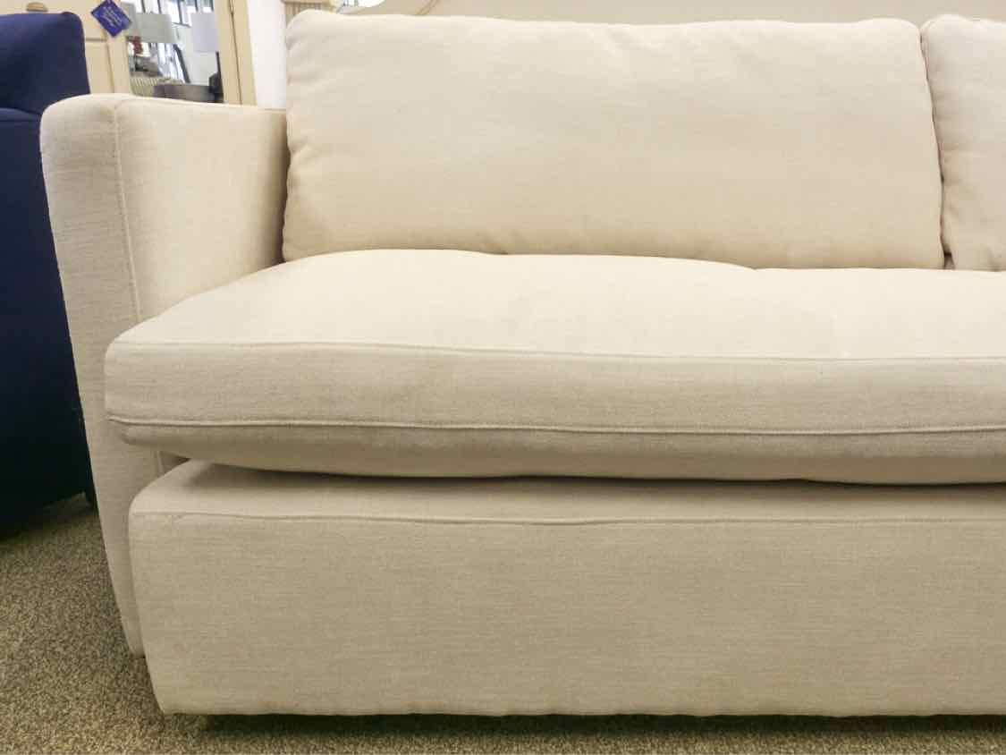 Pottery Barn Ivory Bench Upholstered Sofa
