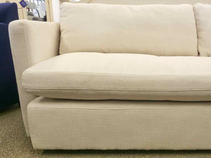 Pottery Barn Ivory Bench Upholstered Sofa