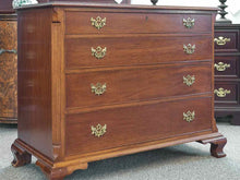 Mahogany 4 Drawer Chest with Brass Chippendale Hardware Pulls