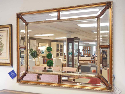 John Richard Bronze & Antique Brass Beveled  Mirror
