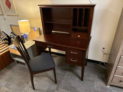 Winners Only Dark Cherry Desk and Hutch