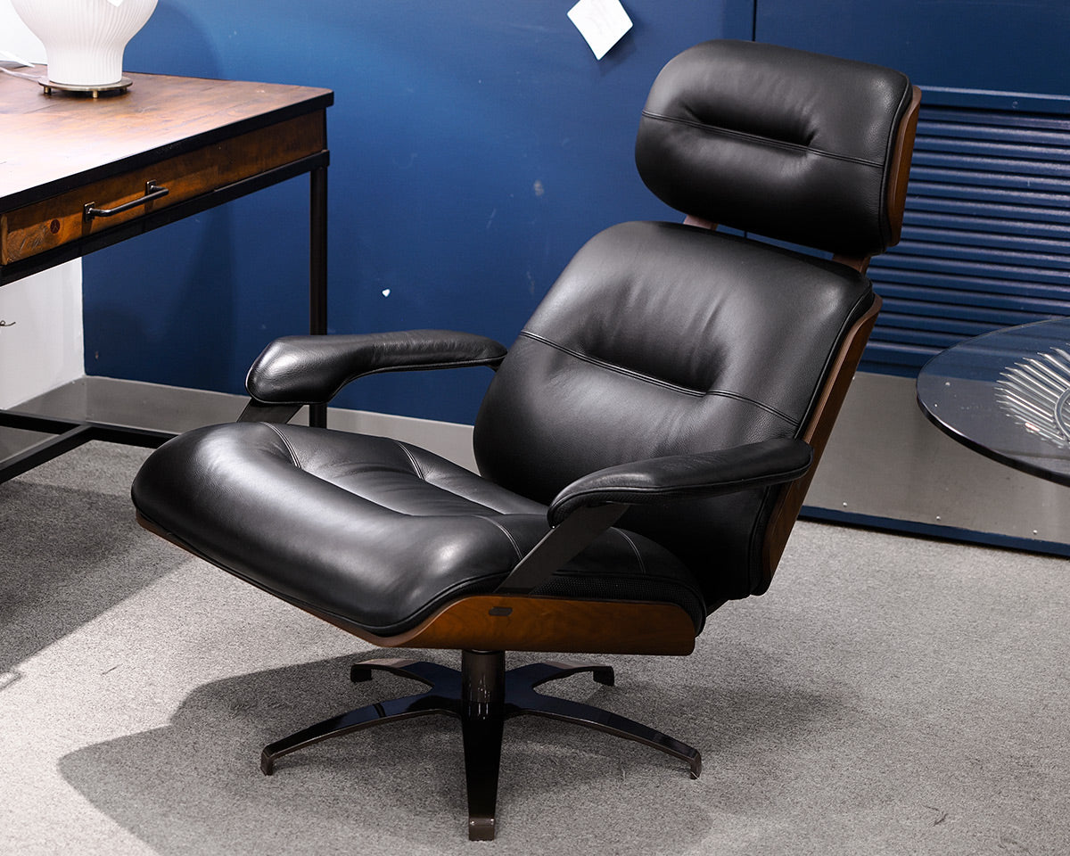 Roche Bobois Athea Swivel Chair and Ottoman