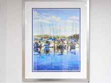 'At the Marina' Framed Print Under Glass