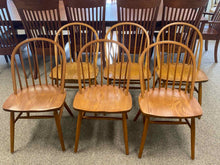 Set of 6 Nichols & Stone 'Claud Bunyard' Windsor Oak Dining Chairs