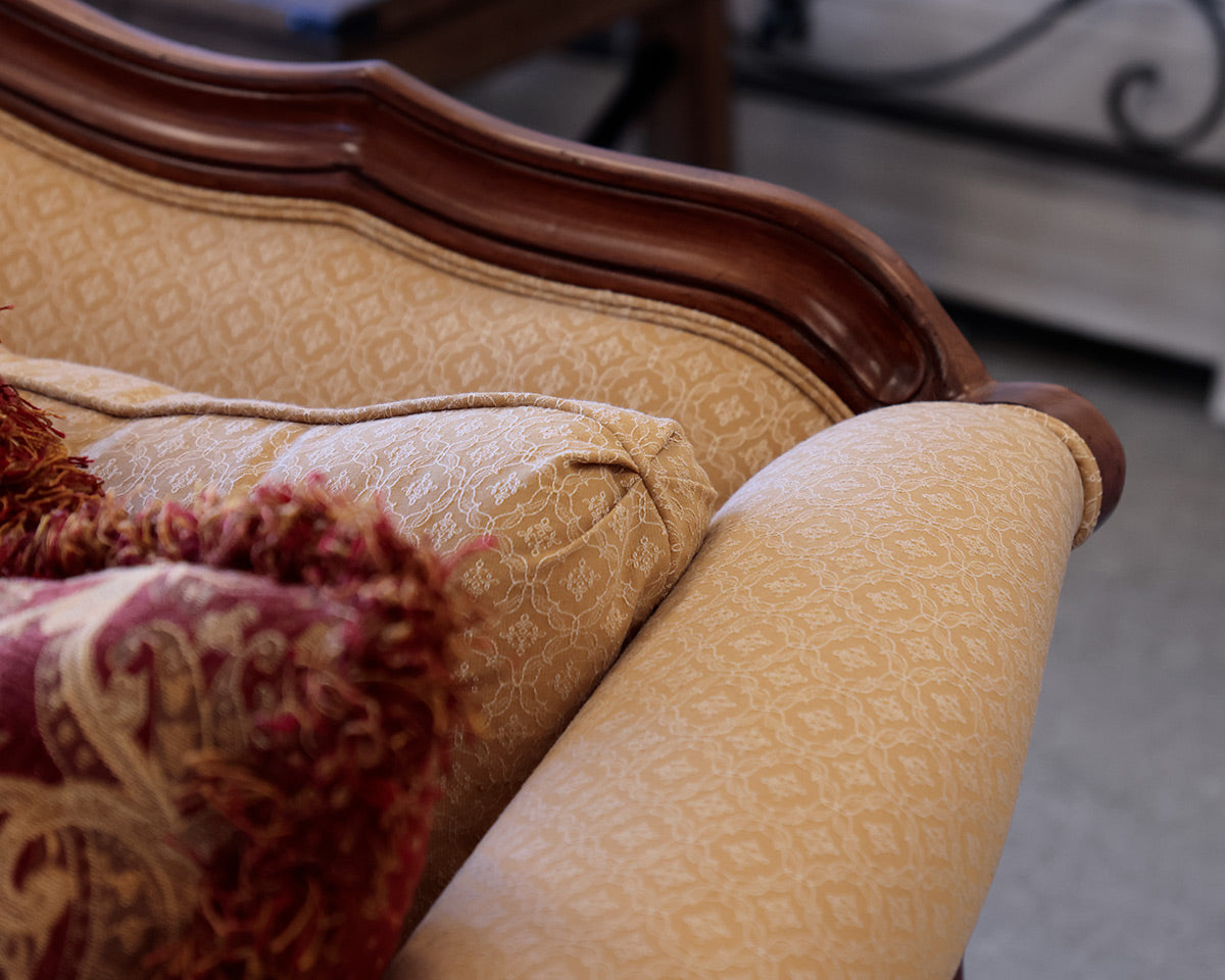 Ethan Allen French Louis XV Camelback Sofa