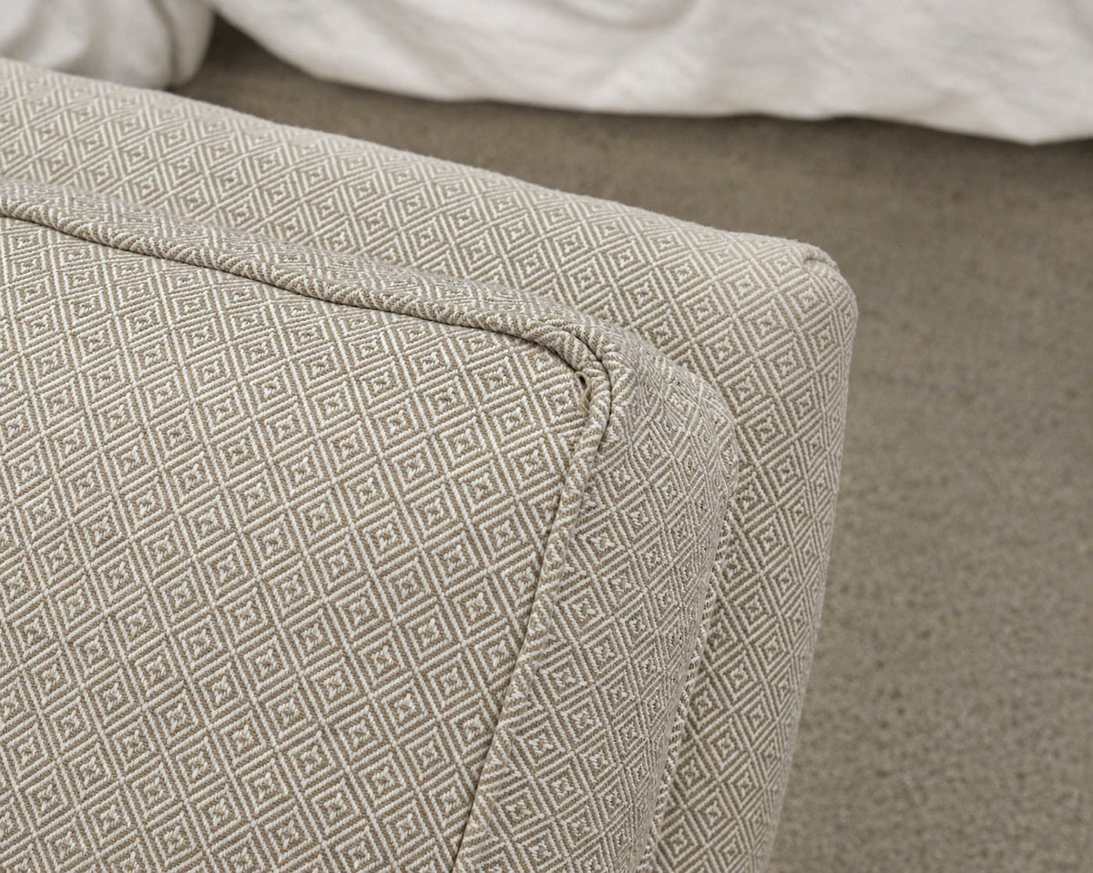 Rowe (2) Armchairs & Ottomon Set in Modern Beige and White