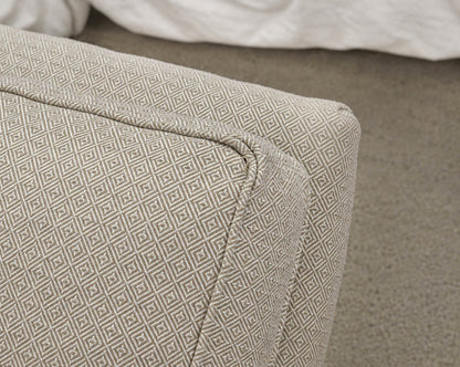 Rowe (2) Armchairs & Ottomon Set in Modern Beige and White