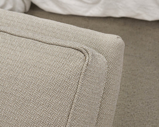 Rowe (2) Armchairs & Ottomon Set in Modern Beige and White