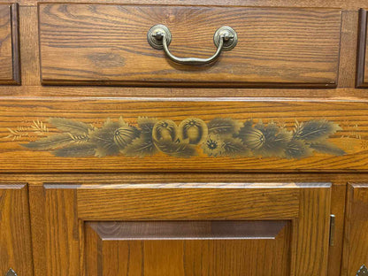 Hitchcock 2-Piece Oak China Cabinet