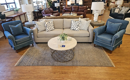 Pair of Denim Blue Ethan Allen Chairs