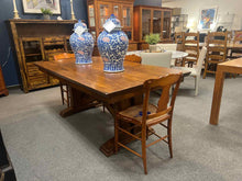 Medium Finish Cherry Trestle Dining Table