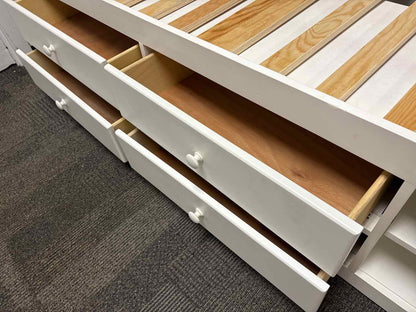 Full Storage Bed in White