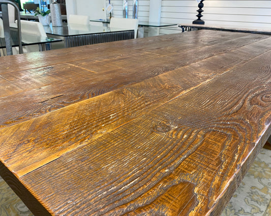 Arhaus Kensington Reclamed Dining Table in Dark French Oak