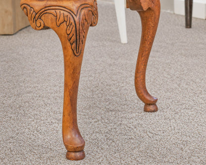 Thomasville Lowboy with Carved Shell in Light Finish Mahogany