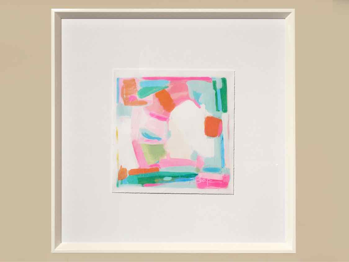 "Salt Air IV" Float Mount Giclee Print in High Gloss White Frame