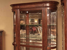 Pulaski Cherry Curved Glass 2 Door 5 Glass Shelf  Display Cabinet