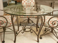 Wrought Iron Scrolled  Round Dining Set