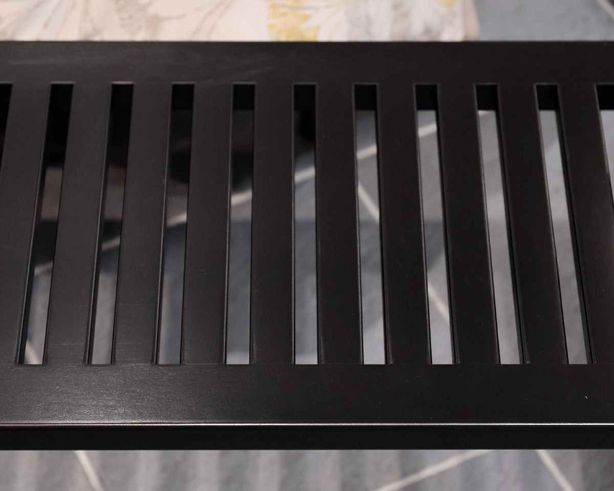 Black Metal Artek Bench