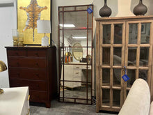 Antiqued Bronze Paneled Mirror