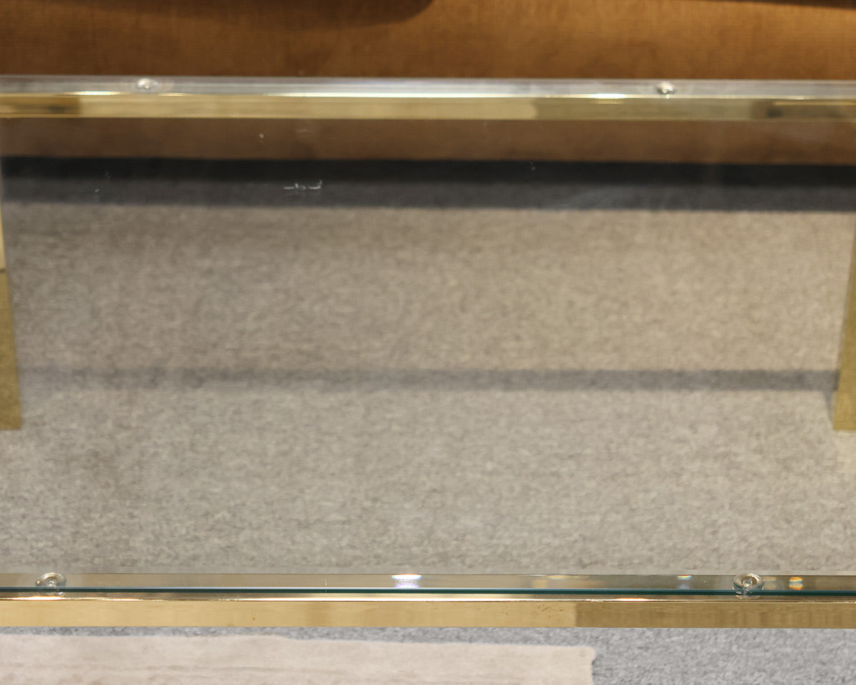Brass and Glass Cocktail Table