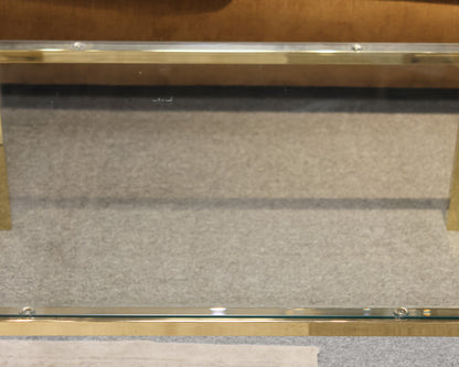 Brass and Glass Cocktail Table