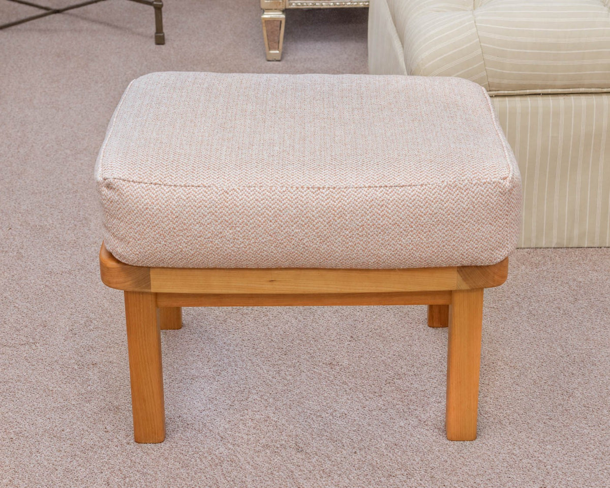 Pompanoosuc Mills South Beach Collection Cherry Framed Chair and Ottoman