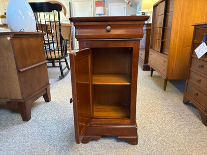 Grange Louis Phillippe Single Drawer Nightstand in Cherry with Cabinet