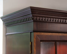 Councill Craftsman Burled Mahogany Breakfront W/ Satinwood Border