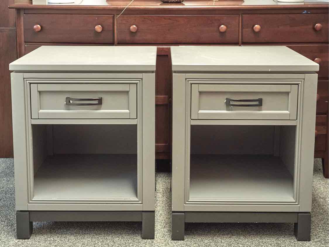 Pair of Aspen Home Gray Nightstands