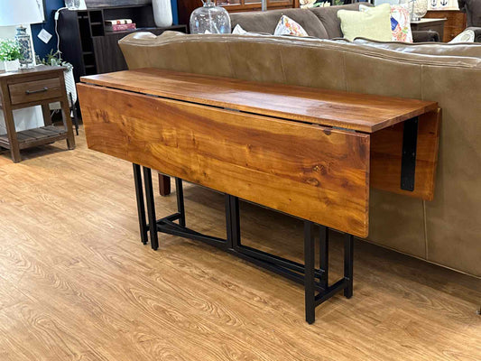Crate & Barrel Drop Leaf Cherry Console