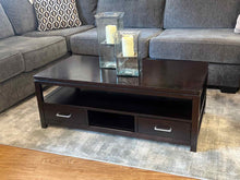 Black Cocktail Table w/ Two Drawers