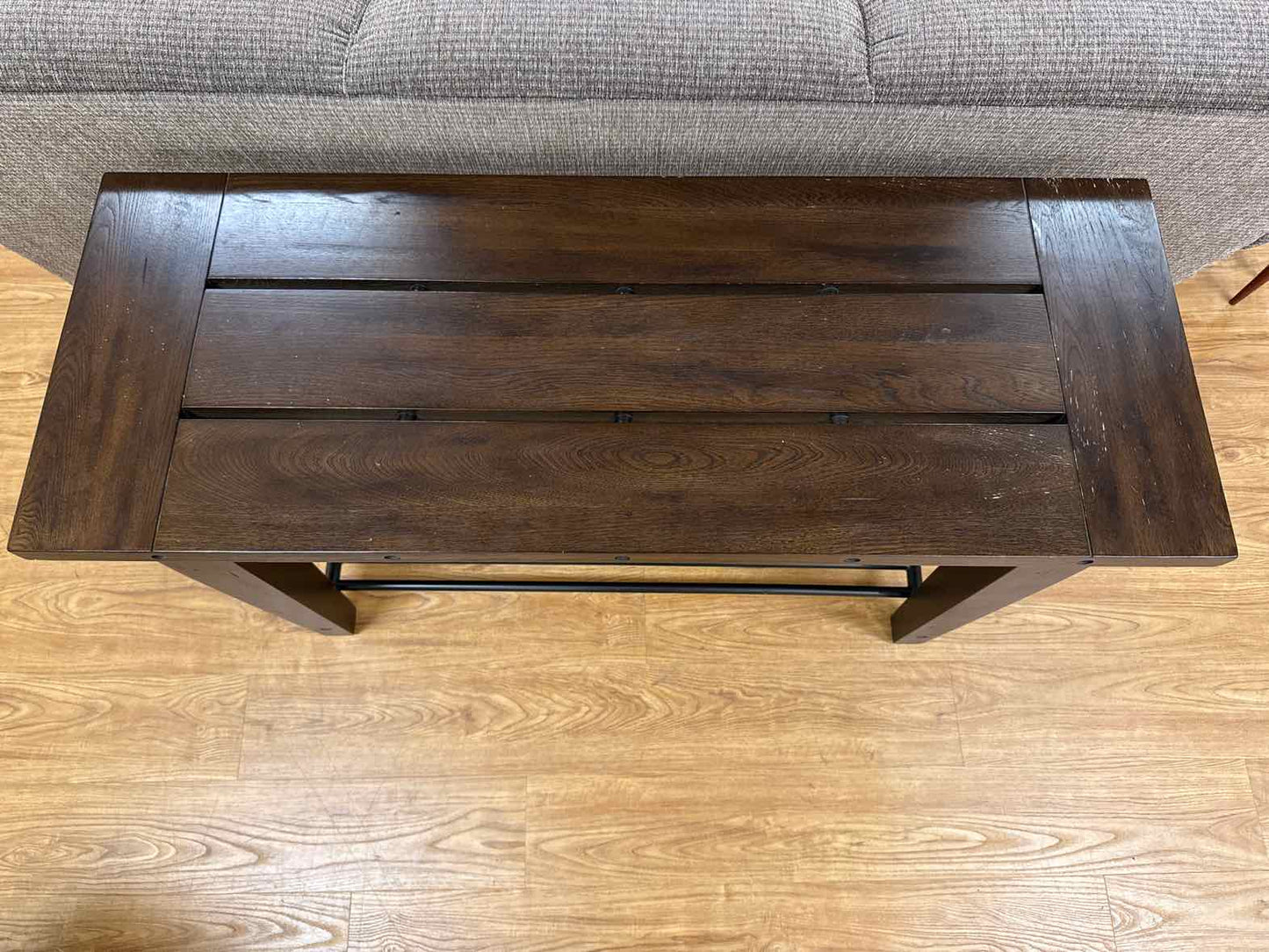 Espresso Console with Gallery Shelf