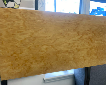 Pair of Holly Hunt Bird's Eye Maple Shade Contemporary Table Lamps