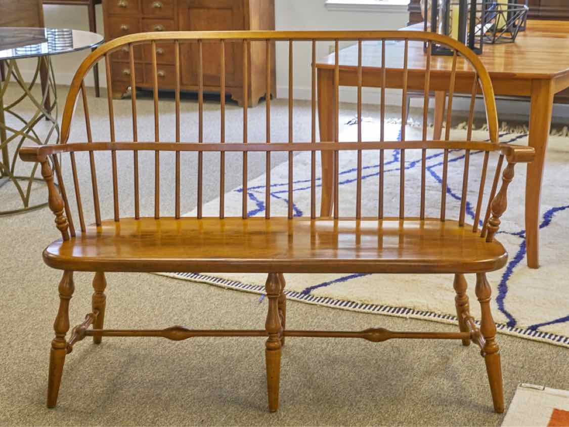 Ethan Allen Wooden Windsor Bench