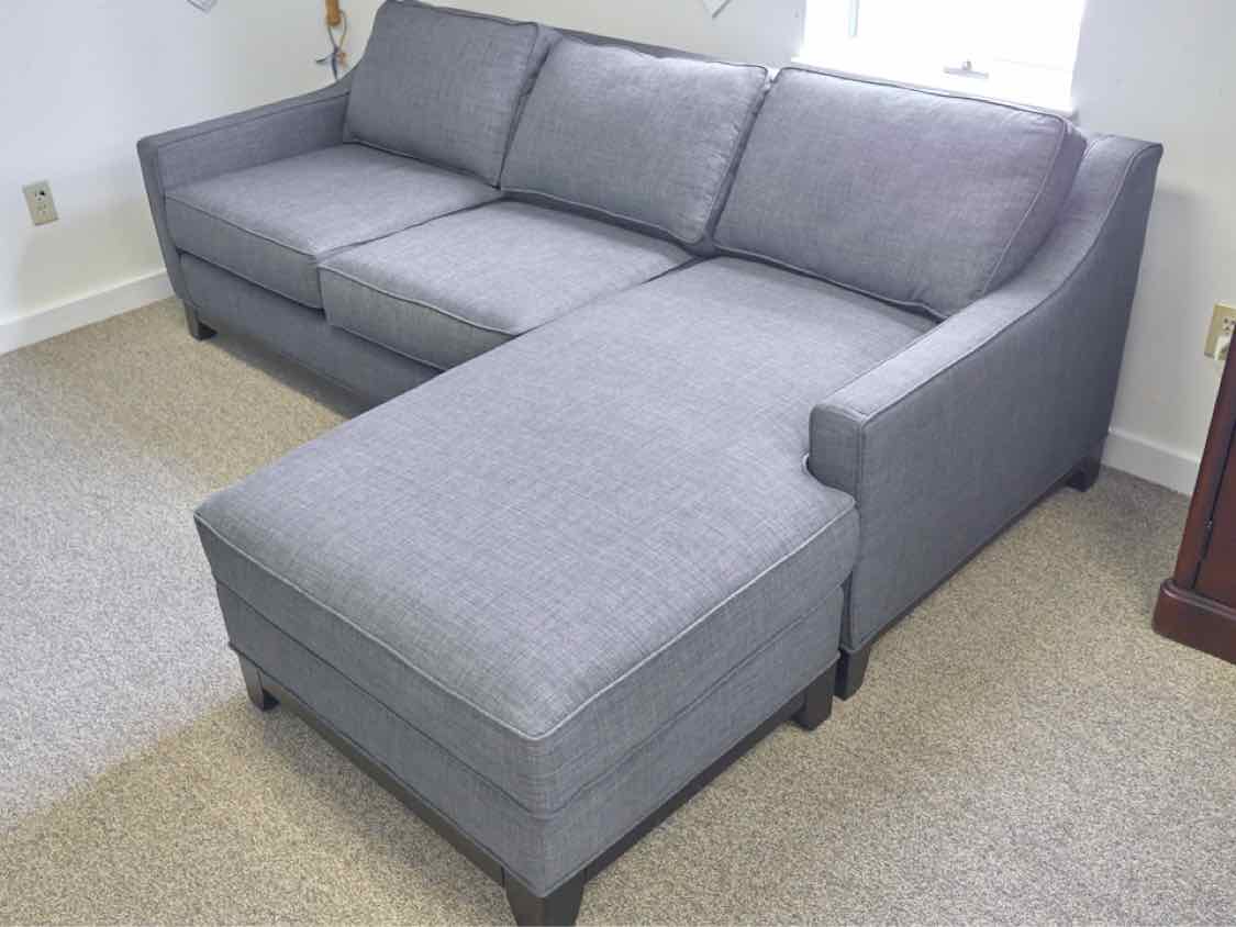 Jonathan Louis Grey Upholstered Small  Sectional with Chaise