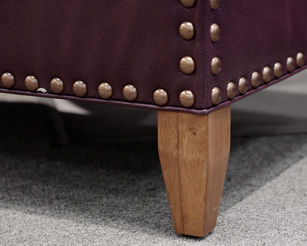 Duralee Custom Purple Storage Ottoman