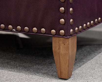 Duralee Custom Purple Storage Ottoman