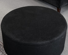 American Leather for Room & Board Black Ottoman