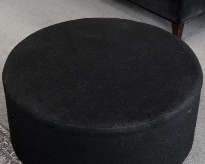 American Leather for Room & Board Black Ottoman