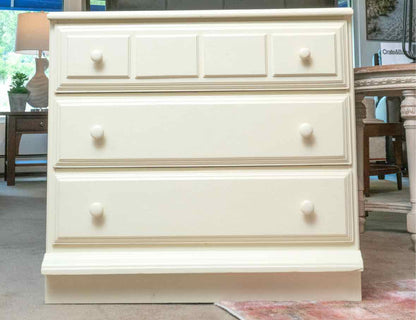 Cream Finish 2 Drawer Side Bed Chest