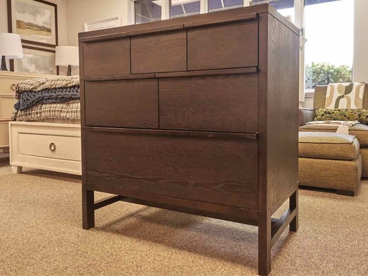 West Elm Dark Stain 6 Drawer Chests