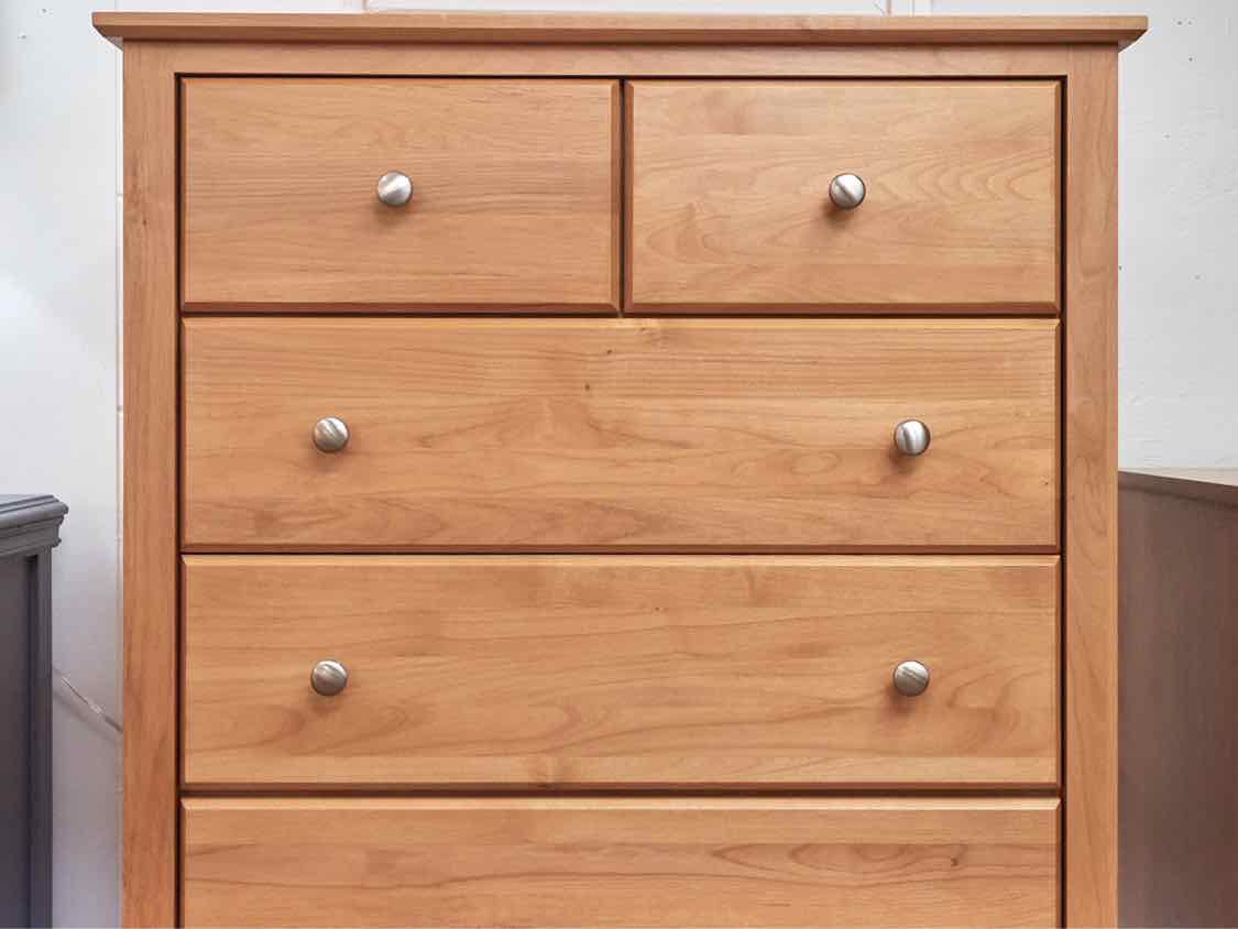 Solid Cherry 6 Saftey Lock Drawers Chrome Knobs Chest